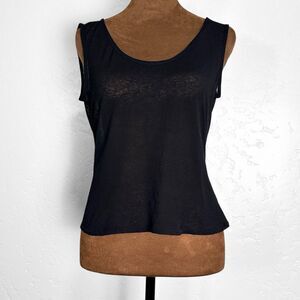 Max Studio Womens Fairy Grunge Y2K Sheer Mesh Top Size S Black Edgy Rocker Punk